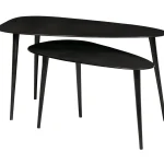 Sale WOOOD Set V 2 - Triangle Bijzettafel Metaal Zwart Nikkel