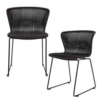 Online WOOOD Set V 2 - Wings Tuinstoel Zwart
