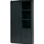 Discount WOOOD Slide Kast Barn Bezaagd Mat Zwart