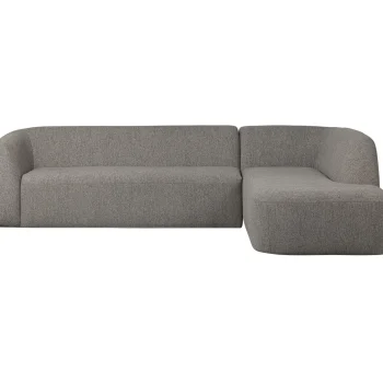 Fashion WOOOD Sloping Hoekbank Rechts Grijs Melange