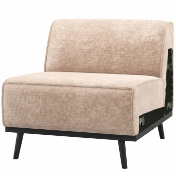 Hot WOOOD Statement 1-zits Element Chenille Velvet Naturel