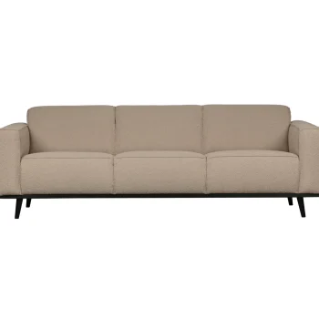 Clearance WOOOD Statement 3-zits Bank 230 Cm Bouclé Beige