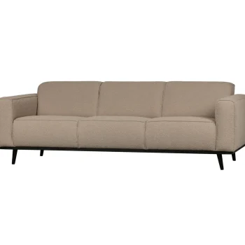 Clearance WOOOD Statement 3-zits Bank 230 Cm Bouclé Beige