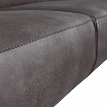 Best WOOOD Statement 3-zits Bank 230 Cm Ecoleer Donkergrijs