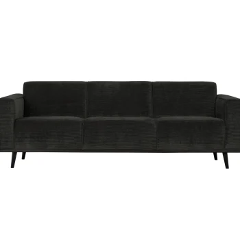 Outlet WOOOD Statement 3-zits Bank 230 Cm Ribstof Grafiet Grafietgrijs