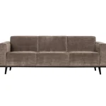 Outlet WOOOD Statement 3-zits Bank 230 Cm Ribstof Taupe