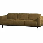 Hot WOOOD Statement 3-zits Bank 230 Cm Structure Velvet Brass