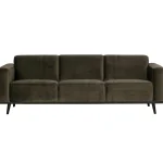 Outlet WOOOD Statement 3-zits Bank 230 Cm Velvet Warm Groen