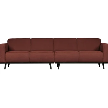 Fashion WOOOD Statement 4-zits Bank 280 Cm Bouclé Kastanje Kastanjebruin