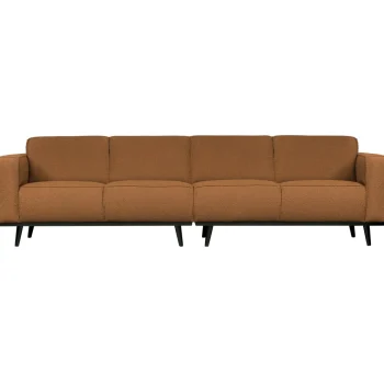 Best WOOOD Statement 4-zits Bank 280 Cm Bouclé Boter Botergeel