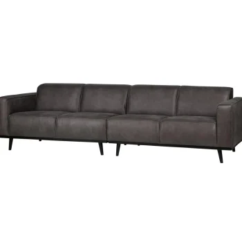 Hot WOOOD Statement 4-zits Bank 280 Cm Ecoleer Donkergrijs