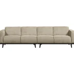 New WOOOD Statement 4-zits Bank 280 Cm Structure Velvet Wheatfield