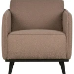 New WOOOD Statement Fauteuil Met Arm Bouclé Nougat