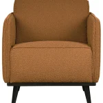 Clearance WOOOD Statement Fauteuil Met Arm Bouclé Boter Botergeel