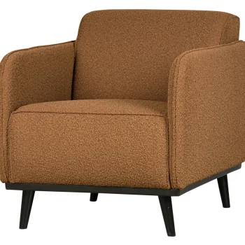 Clearance WOOOD Statement Fauteuil Met Arm Bouclé Boter Botergeel
