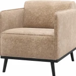 Discount WOOOD Statement Fauteuil Met Arm Chenille Velvet Perzik Roze Perzikroze