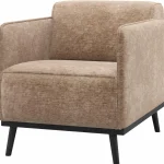 Clearance WOOOD Statement Fauteuil Met Arm Chenille Velvet Taupe
