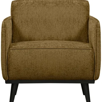 Online WOOOD Statement Fauteuil Met Arm Structure Velvet Brass