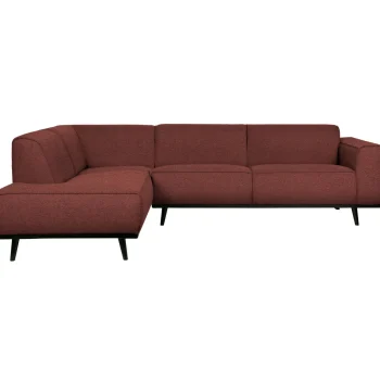 Sale WOOOD Statement Hoekbank Links Bouclé Kastanje Kastanjebruin