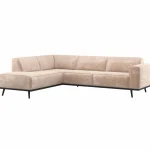 Hot WOOOD Statement Hoekbank Links Chenille Velvet Naturel