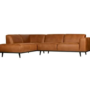 Discount WOOOD Statement Hoekbank Links Ecoleer Cognac