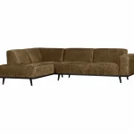Discount WOOOD Statement Hoekbank Links Structure Velvet Brass