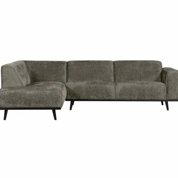 Best WOOOD Statement Hoekbank Links Structure Velvet Frost