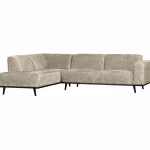 Outlet WOOOD Statement Hoekbank Links Structure Velvet Wheatfield