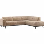 Clearance WOOOD Statement Hoekbank Rechts Chenille Velvet Taupe