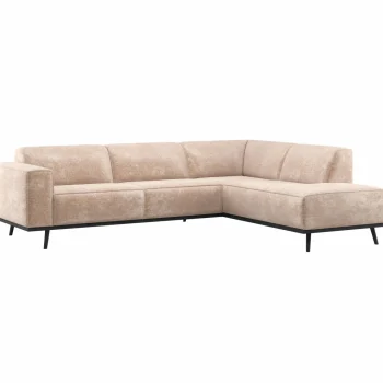 Clearance WOOOD Statement Hoekbank Rechts Chenille Velvet Naturel