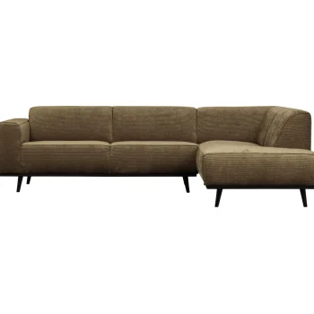 New WOOOD Statement Hoekbank Rechts Ribstof Rots