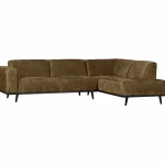 New WOOOD Statement Hoekbank Rechts Structure Velvet Brass