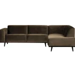 Fashion WOOOD Statement Hoekbank Rechts Velvet Taupe