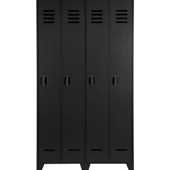 Hot WOOOD Stijn Hoog 2-deurs Lockerkast Zwart