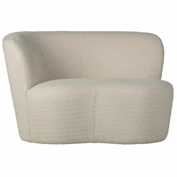 New WOOOD Stone Bankje Links Bouclé Crème