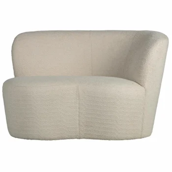 Outlet WOOOD Stone Bankje Rechts Bouclé Crème