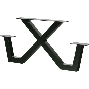 New WOOOD Tablo Outdoor X-vorm Poot Picknick Metaal 1 Stuks
