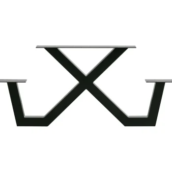 New WOOOD Tablo Outdoor X-vorm Poot Picknick Metaal 1 Stuks
