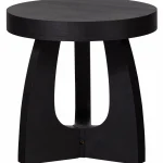 Discount WOOOD Tala Bijzettafel Mdf Fineer Zwart 45xø45 Cm
