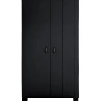 Fashion WOOOD Ties Garderobekast Grenen Diep Zwart