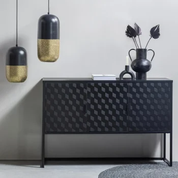 Discount WOOOD Tirsa Hanglamp 36 Cm Metaal Zwart/messing