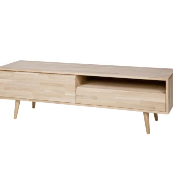 Outlet WOOOD Tygo Tv Meubel 150 Cm Eiken Met Retro Poten