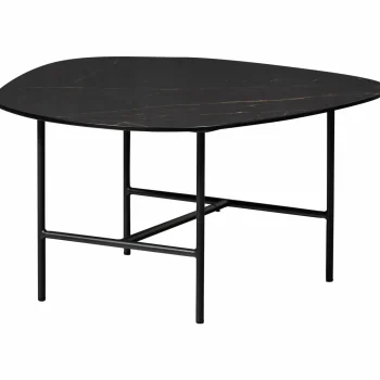 Outlet WOOOD Vajen Salontafel Met Zwart Marmeren Look Blad 70x70 Cm