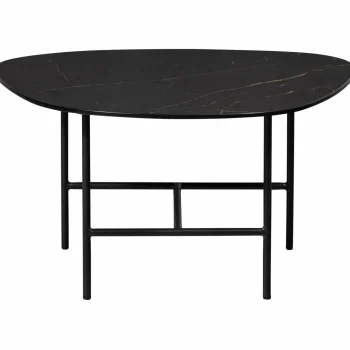 Outlet WOOOD Vajen Salontafel Met Zwart Marmeren Look Blad 70x70 Cm