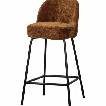 Outlet WOOOD Vogue Barstoel 65 Cm 3D Chenille Middenbruin