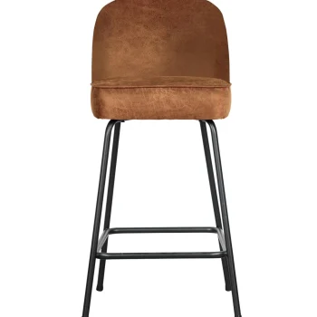 Fashion WOOOD Vogue Barstoel 65 Cm Leer Cognac