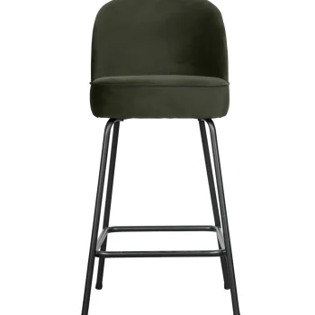 Outlet WOOOD Vogue Barstoel 65 Cm Velvet Donkergroen
