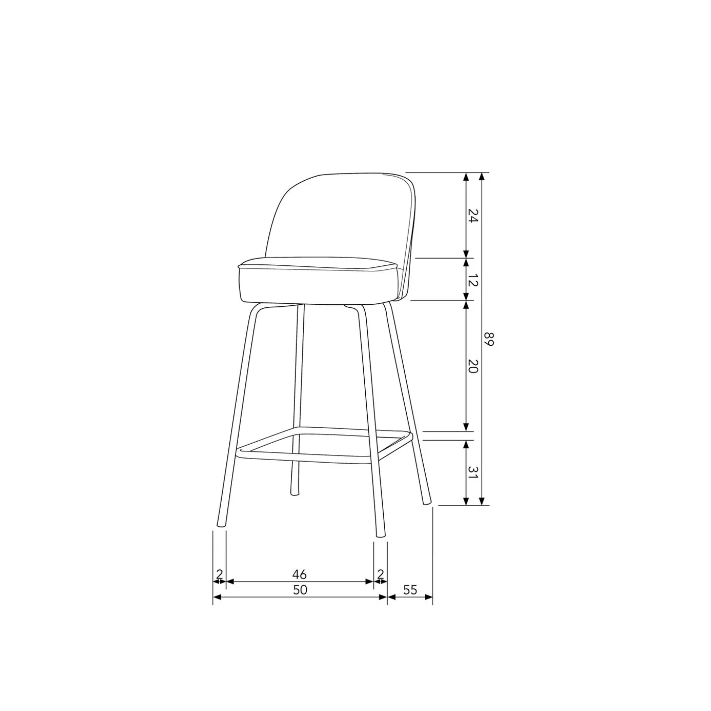 vogue-barstoel-65-cm-velvet-pi-RhSlwOpC-2.webp Online WOOOD Vogue Barstoel 65 Cm Velvet Pistache