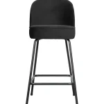 Outlet WOOOD Vogue Barstoel 65 Cm Velvet Zwart