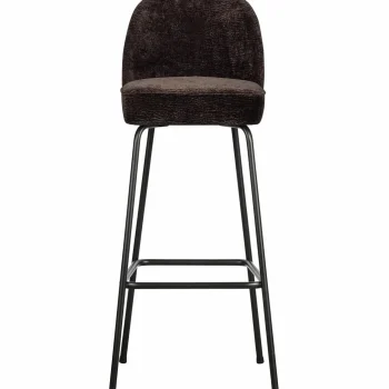 Clearance WOOOD Vogue Barstoel 80 Cm 3D Chenille Donkerbruin